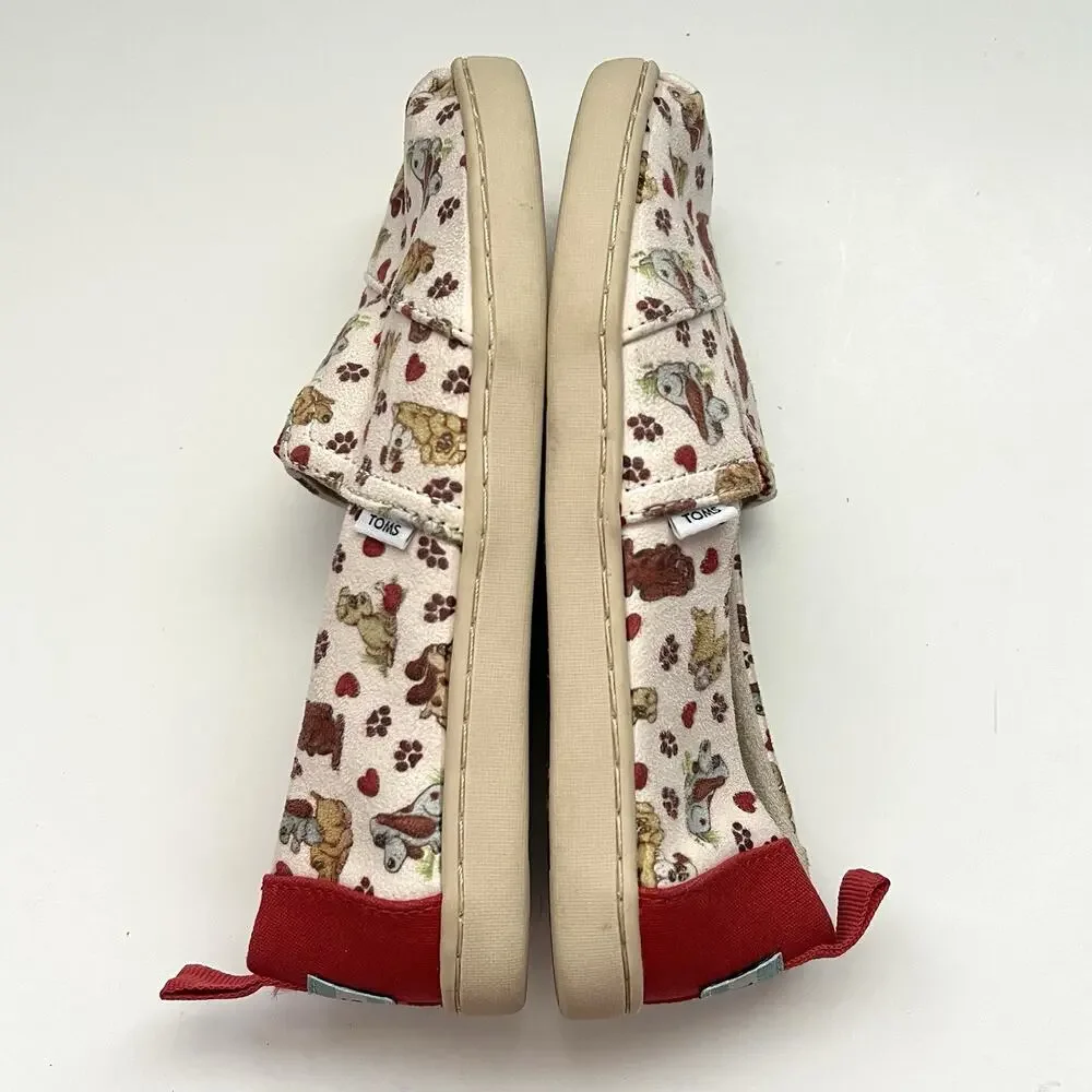 Toms Classics Canvas Slip On Alpargata Flat Shoes Pound Puppy Puppies Youth 13.5
